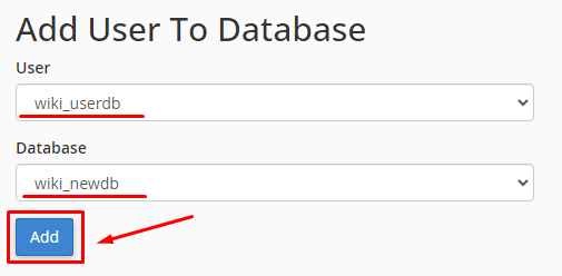 Assign a DataBase user