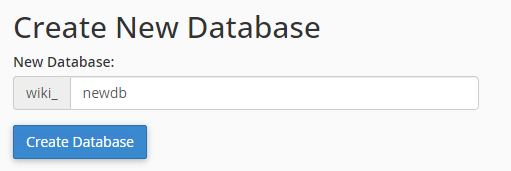 Create New Database