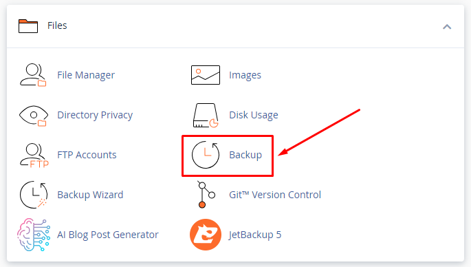 Export Database through Backup