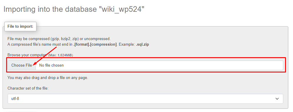 Specife database file