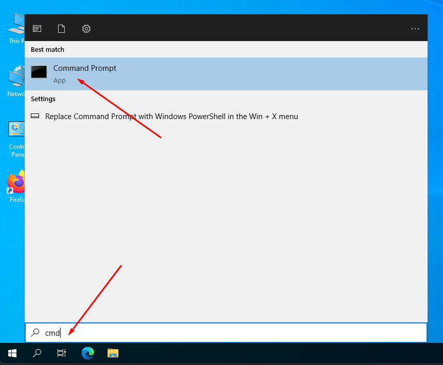cmd in Windows 10