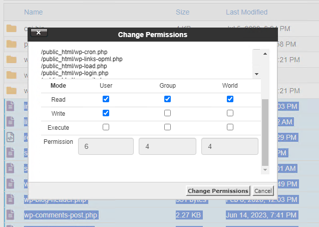 File permissions