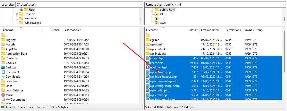 Select files or folders